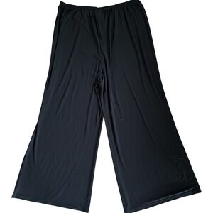 Dressbarn Women’s Solid Black Elastic Waist  Wide-Leg Pants Size 20W